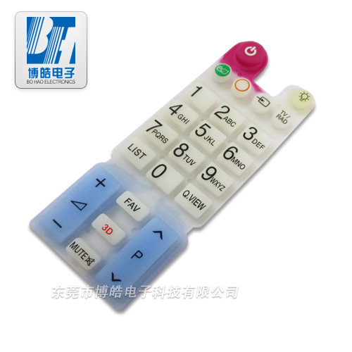 油墨導(dǎo)電夜光遙控器硅膠按鍵來(lái)圖來(lái)樣開(kāi)模定制