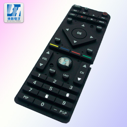 博皓硅膠遙控器絲印字符表面滴膠硅膠按鍵來(lái)圖來(lái)樣定制